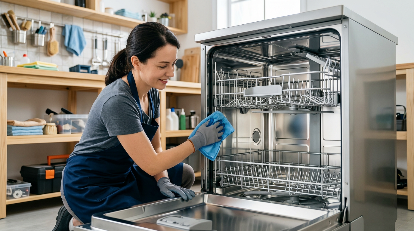 Best way to clean a stainless steel dishwasher interior