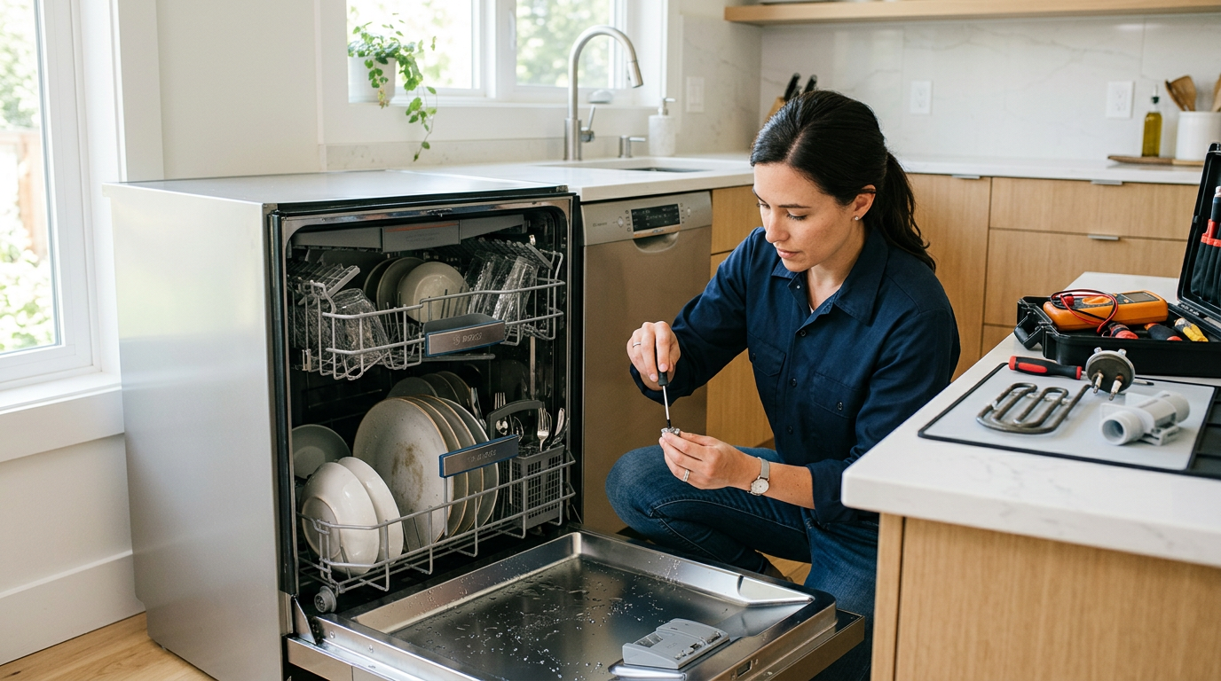 Bosch dishwasher not drying dishes – 5 causes and solutions
