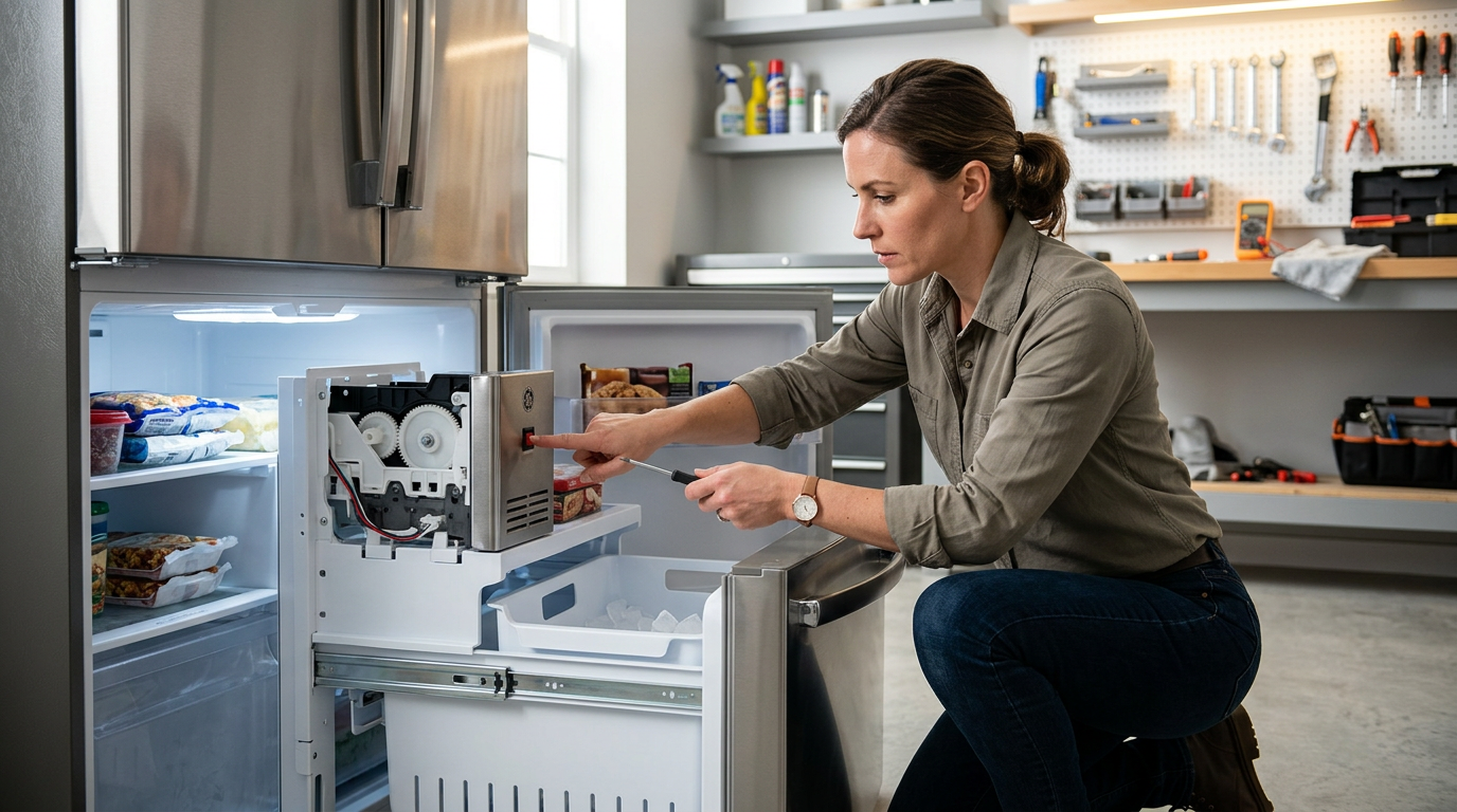 GE refrigerator ice maker not working – reset guide