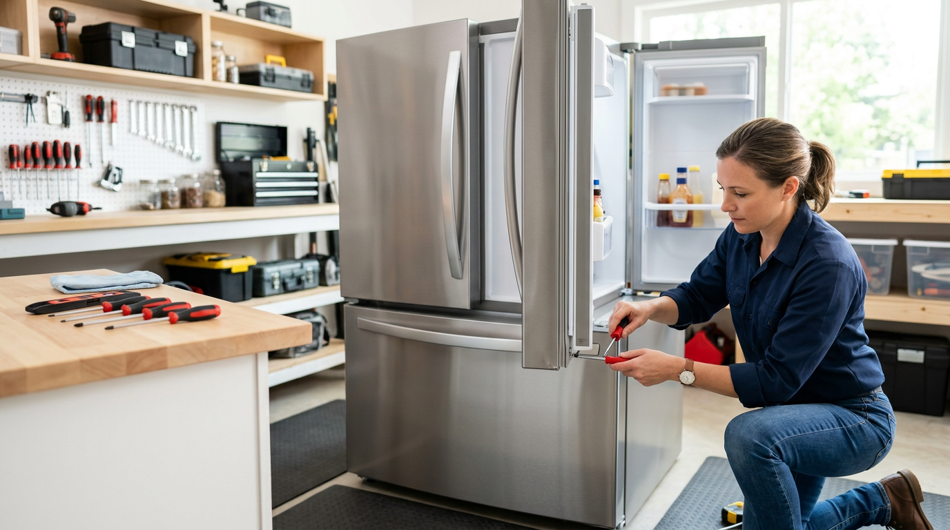 How to adjust refrigerator door that won't close properly