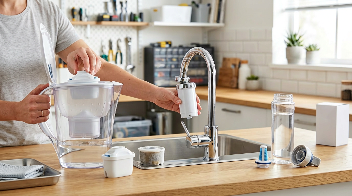 How to change a Brita filter (pitcher, faucet, bottle)