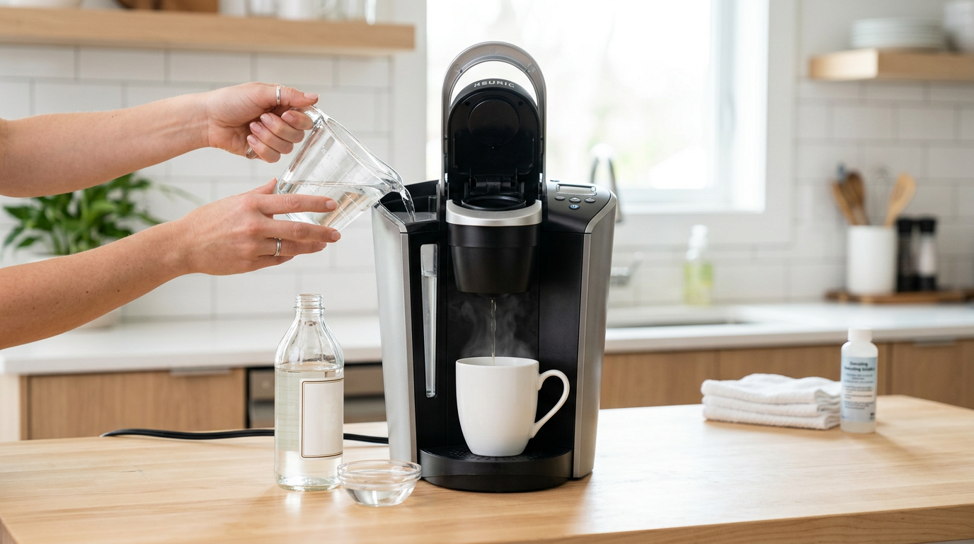 How to clean a Keurig with vinegar (step by step)