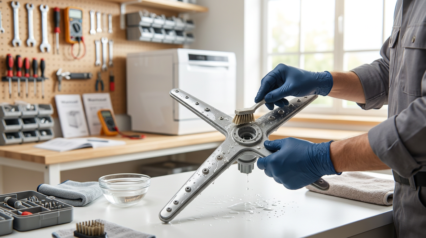 How to clean dishwasher spray arms (any brand)