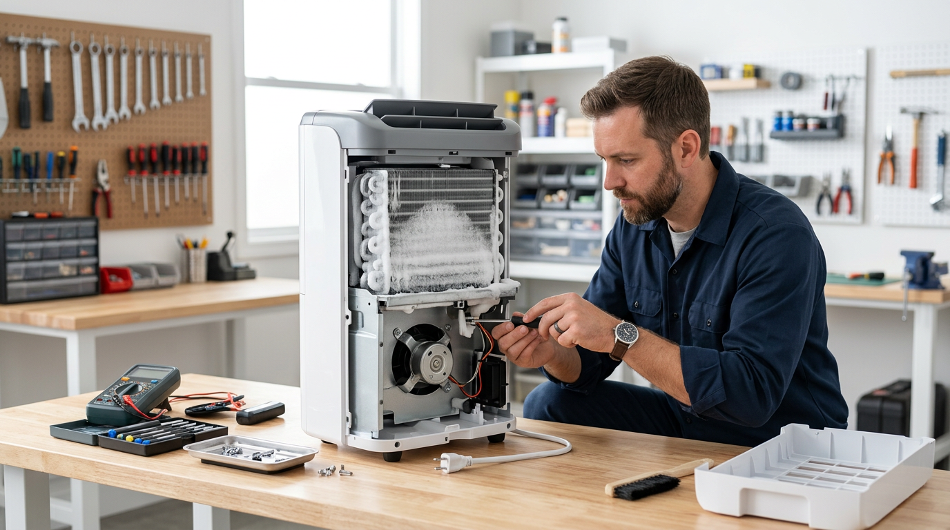 How to fix a dehumidifier that ices up and stops working