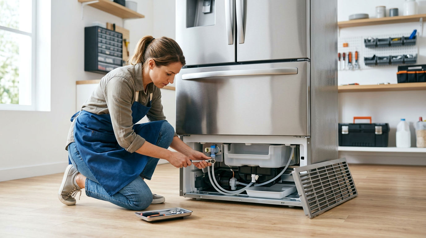 How to fix a leaking refrigerator (water on floor)