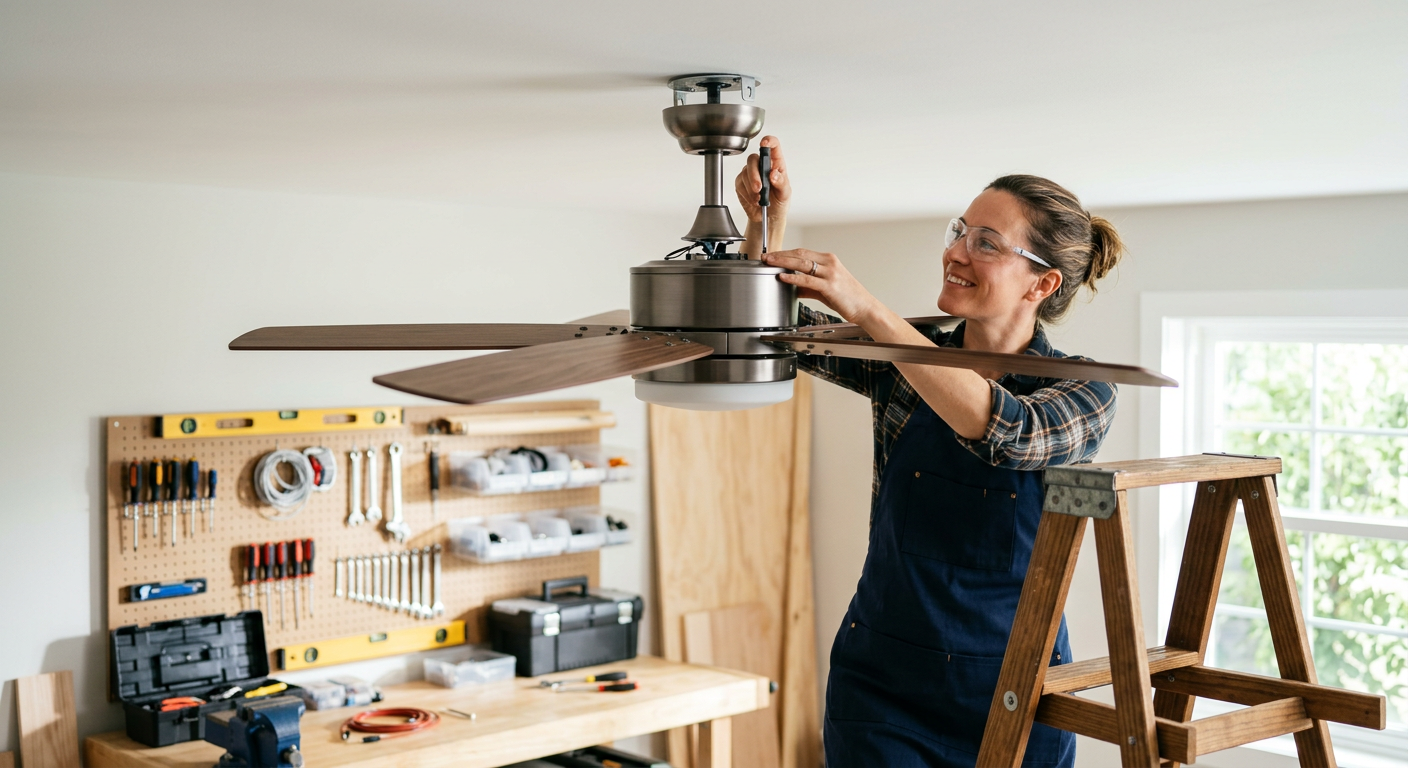 How to fix a wobbly ceiling fan (no electrician needed)