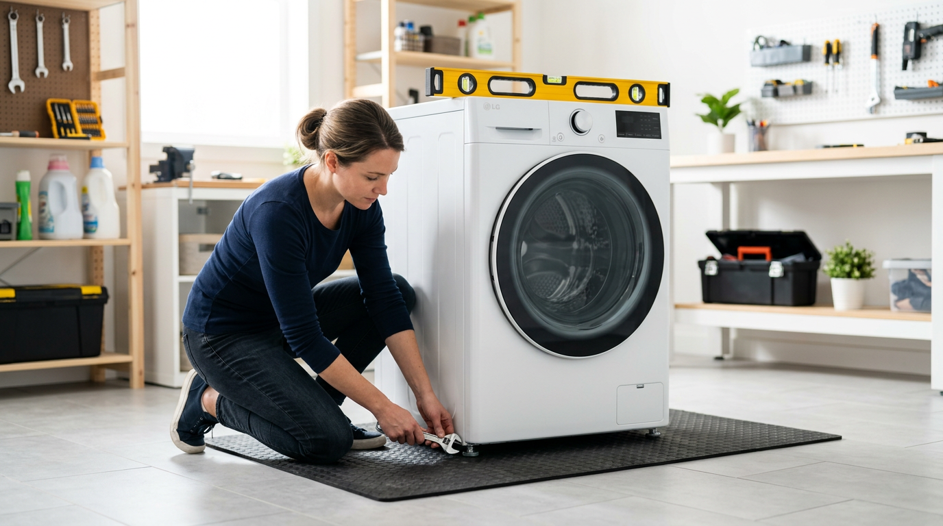 How to level a front-load washer (stop vibrating)
