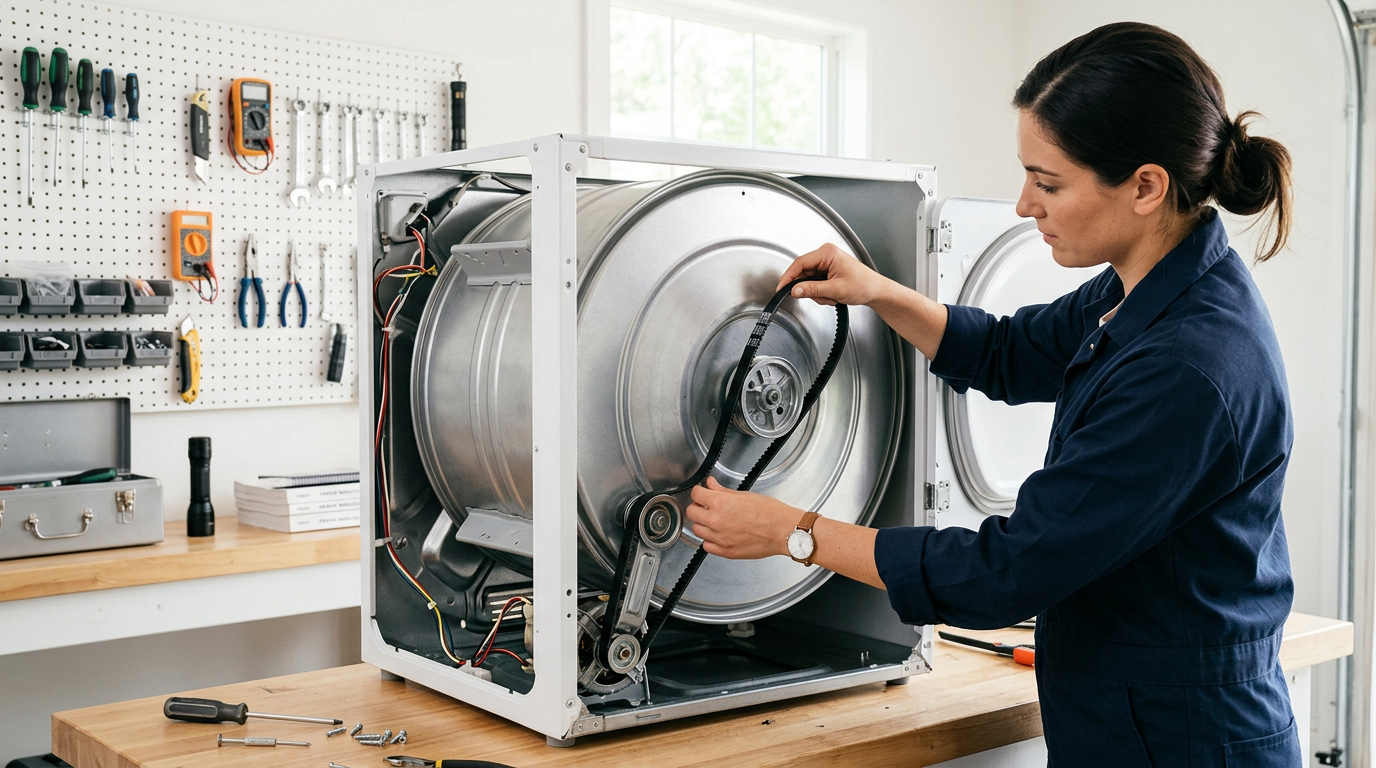 How to replace a dryer belt (all brands, step by step)