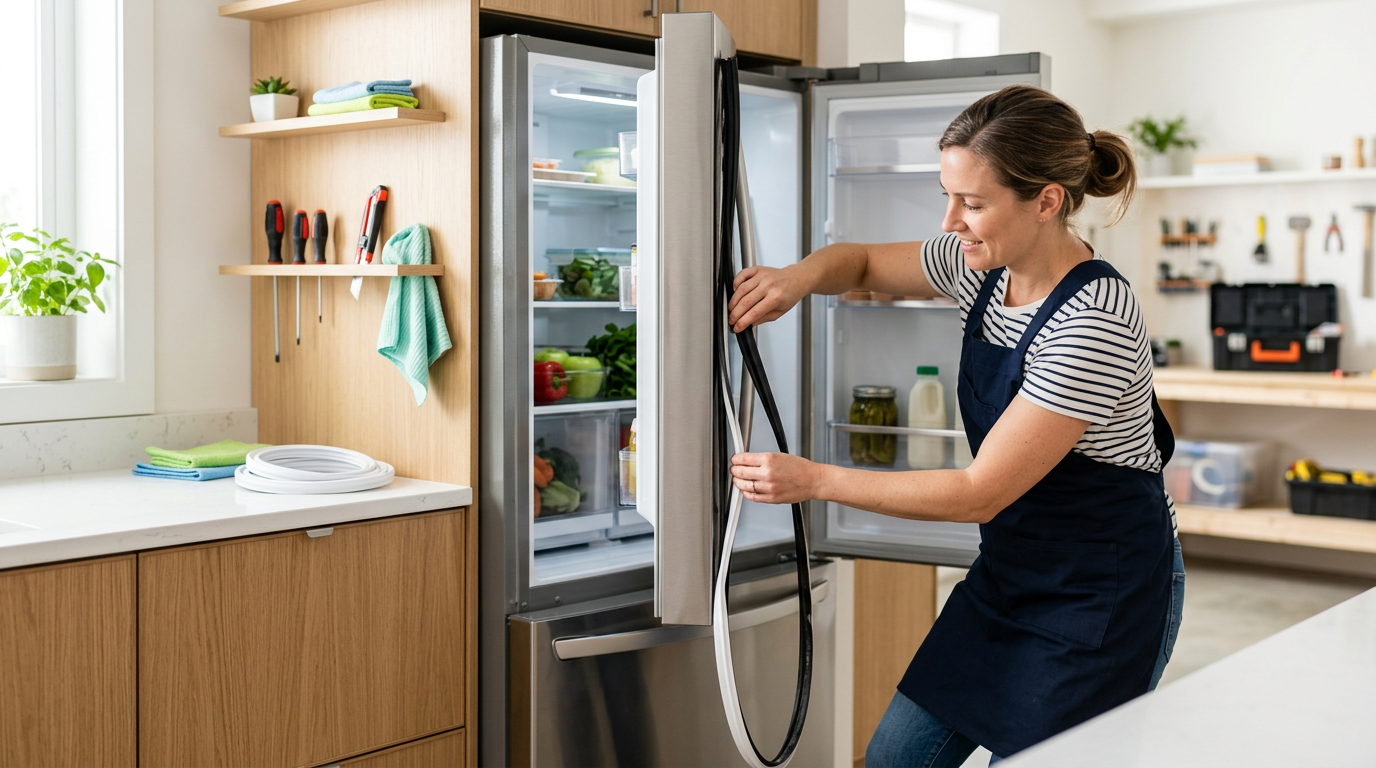How to replace refrigerator door gasket seal (save energy)