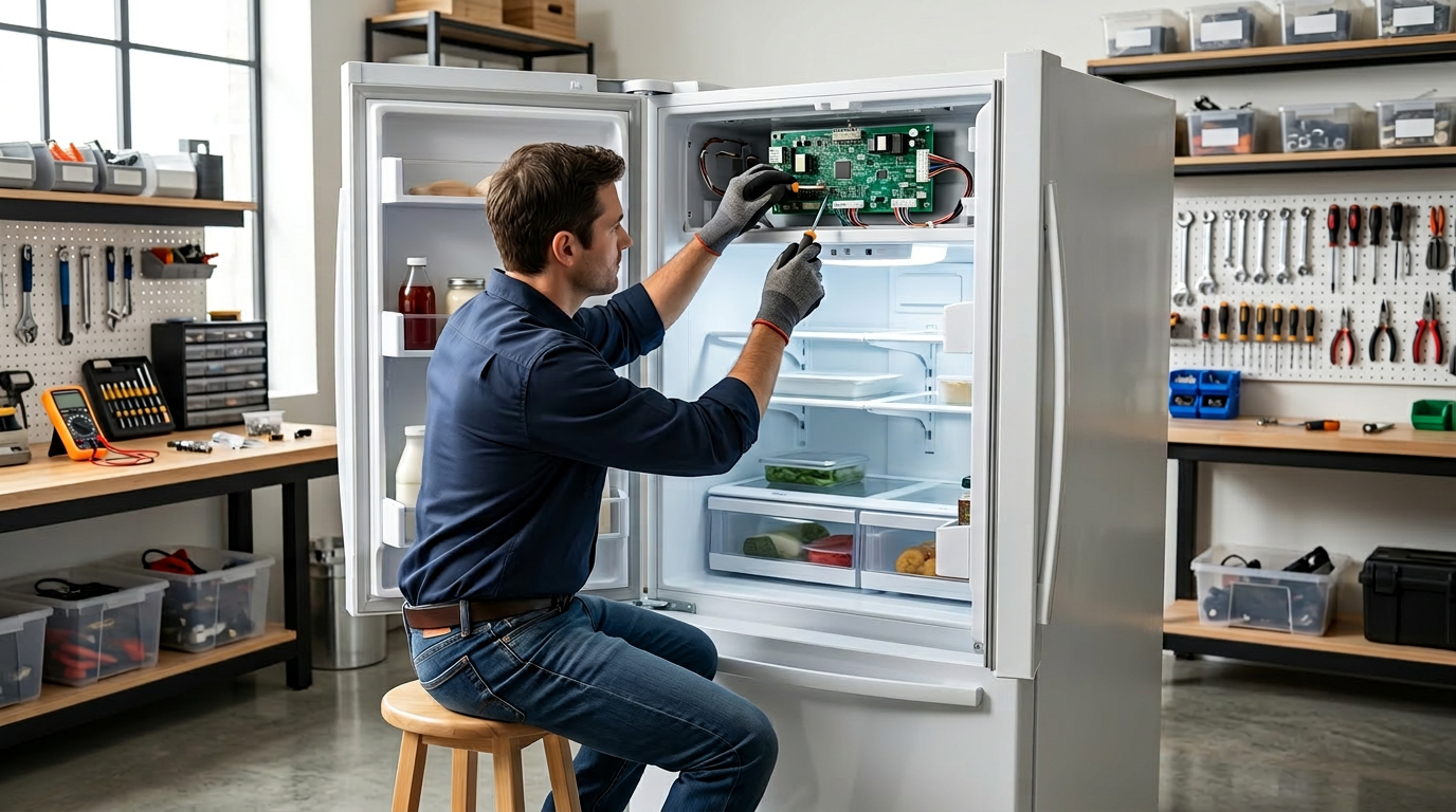 How to reset a GE refrigerator control board after power outage