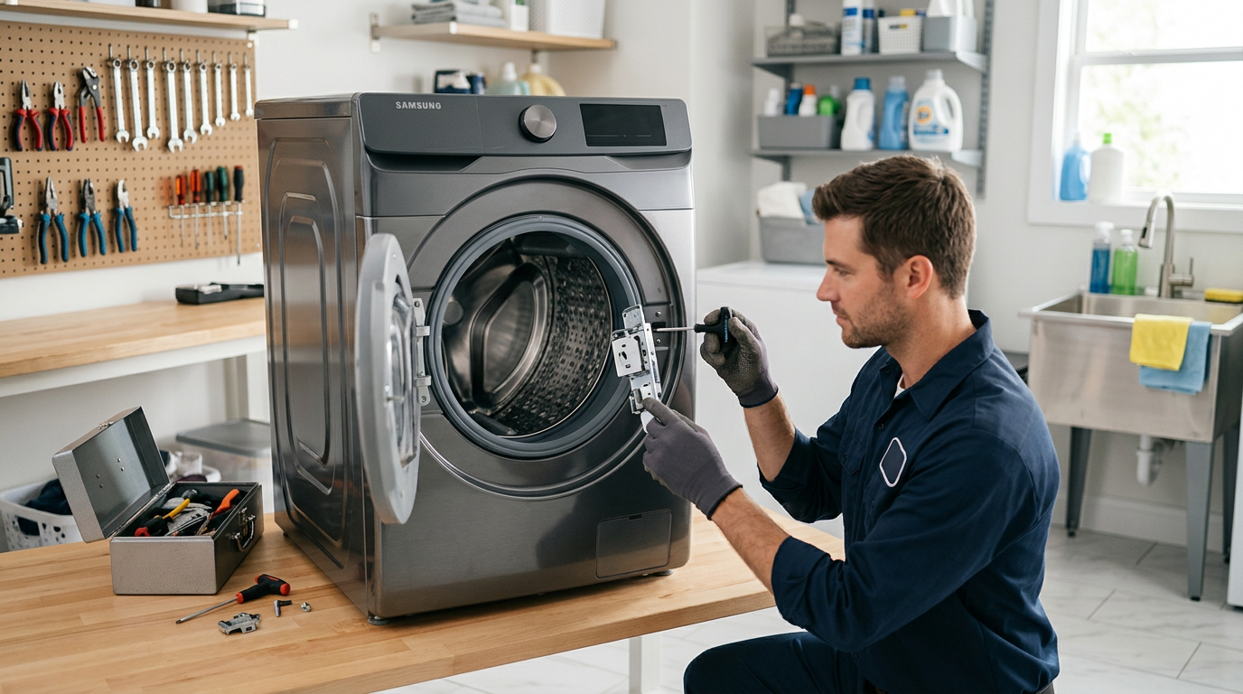 Samsung washer DE error code – door lock troubleshooting