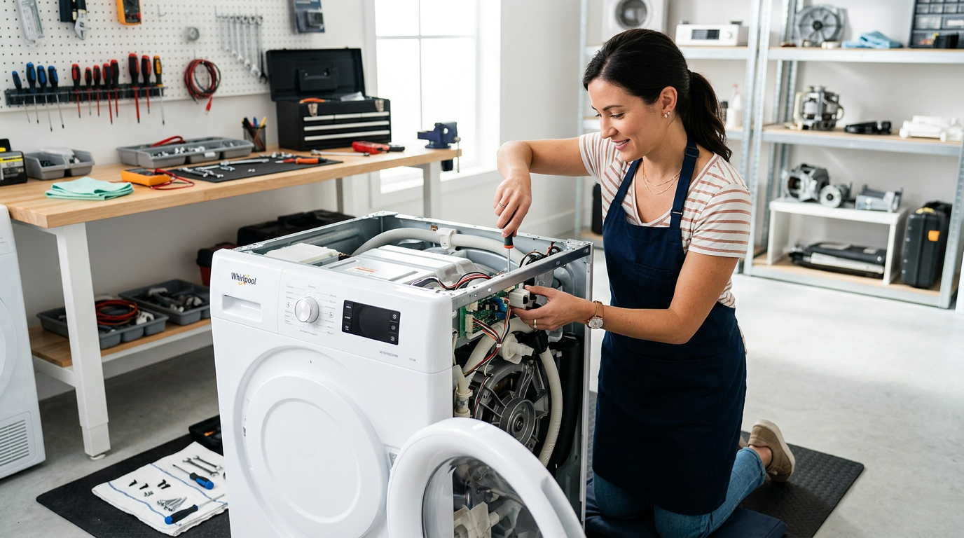 Whirlpool washer error code E1 – causes and fix