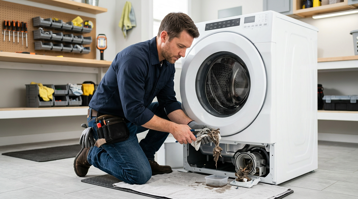 Whirlpool washer F21 error code – drain clog fix