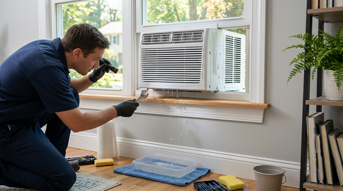 Window AC unit leaking water inside – 5 causes